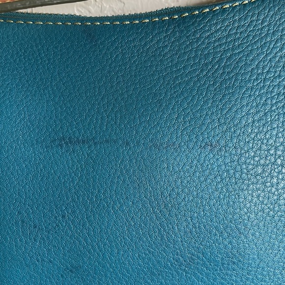 Coach Teal Pebbled Leather Chelsea Handbag F05S-8E96 - Picture 3 of 12